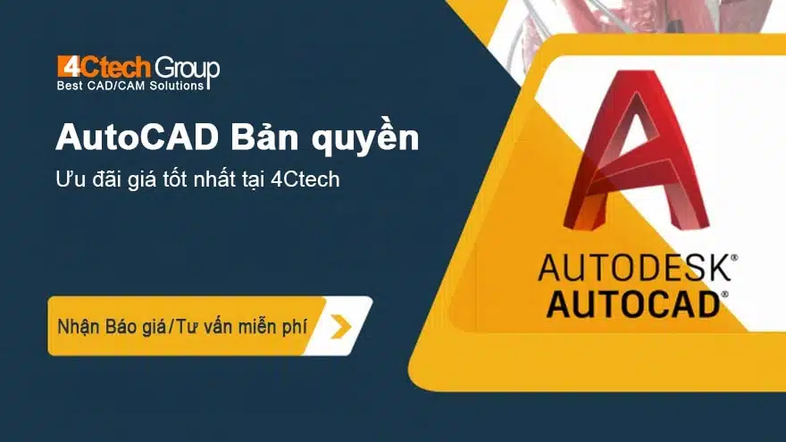 AutoCAD Bản quyền 2026, 2025 mới nhất Ưu đãi từ Đại lý 1 Autocad ban quyen uu dai moi nhat tu dai ly 4ctech