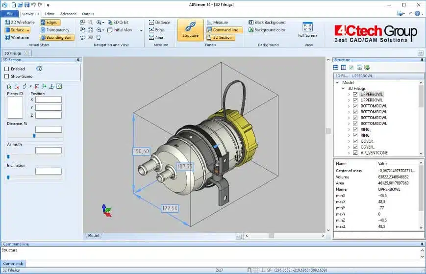 phan mem abviewer mo file cad 3d trung gian
