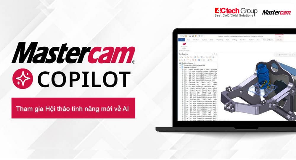 Tự động hóa Lập trình với MasterCAM AI - Copilot mới 2026 4 Tu dong hoa lap trinh mastercam 2026 tich hop ai copilot