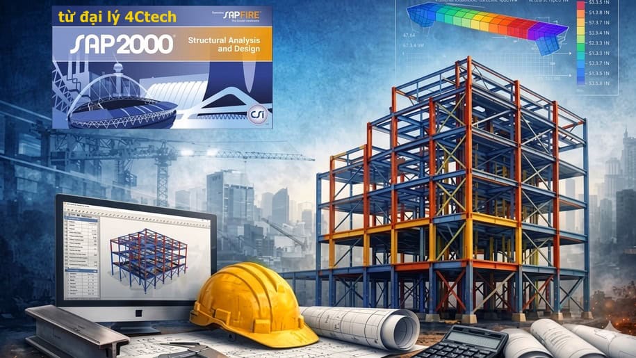 mua phan mem sap2000 ban quyen tai 4Ctech