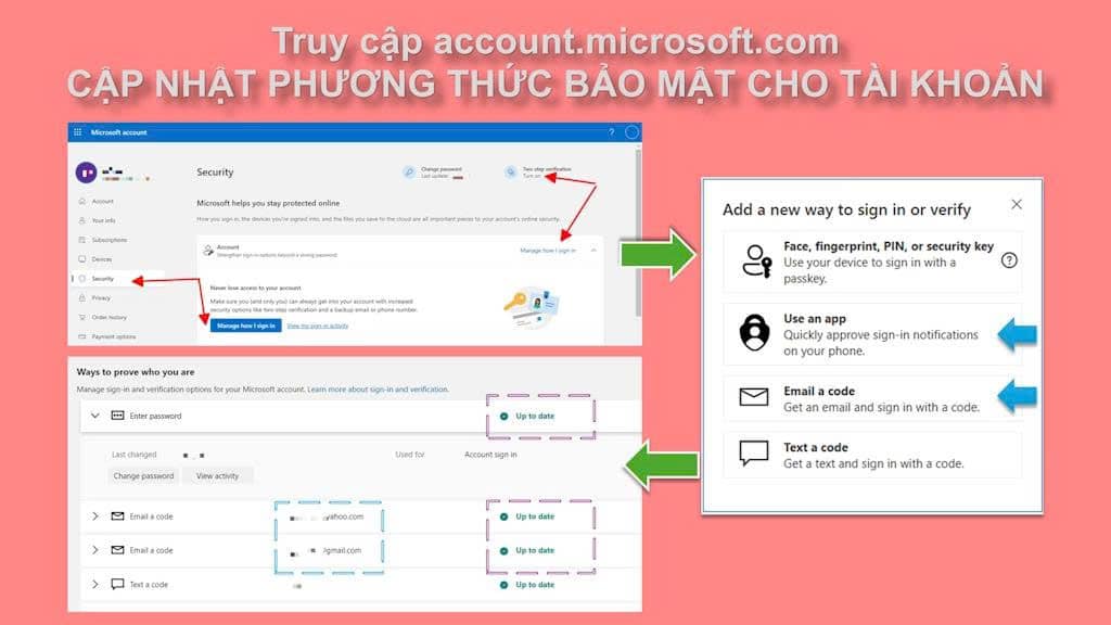 Cap nhat phuong thuc bao mat cho tai khoan
